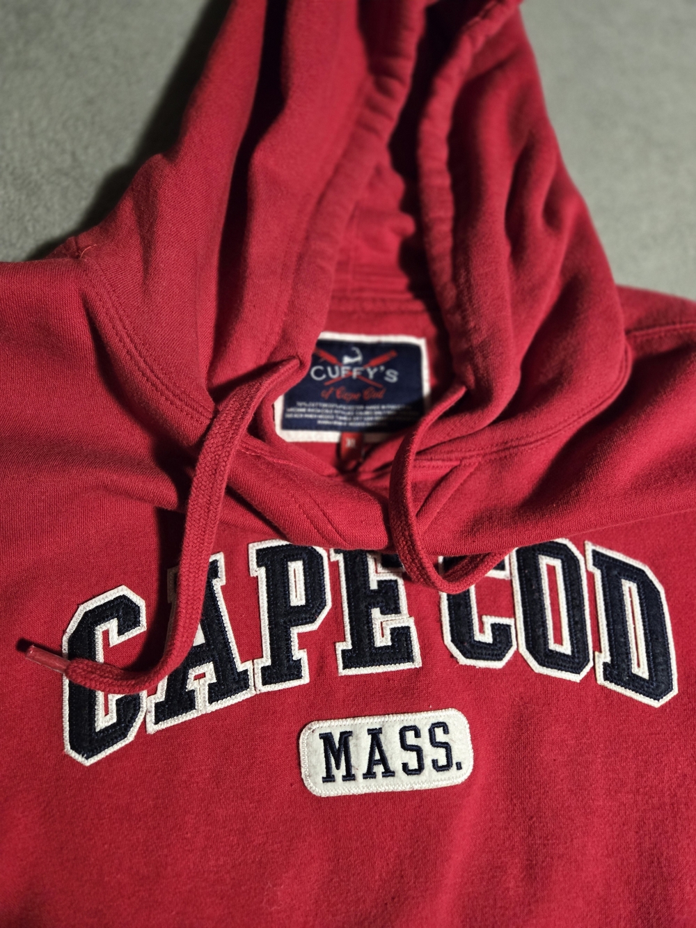 Cuffy's Red Cape Cod Hooded Sweatshirt